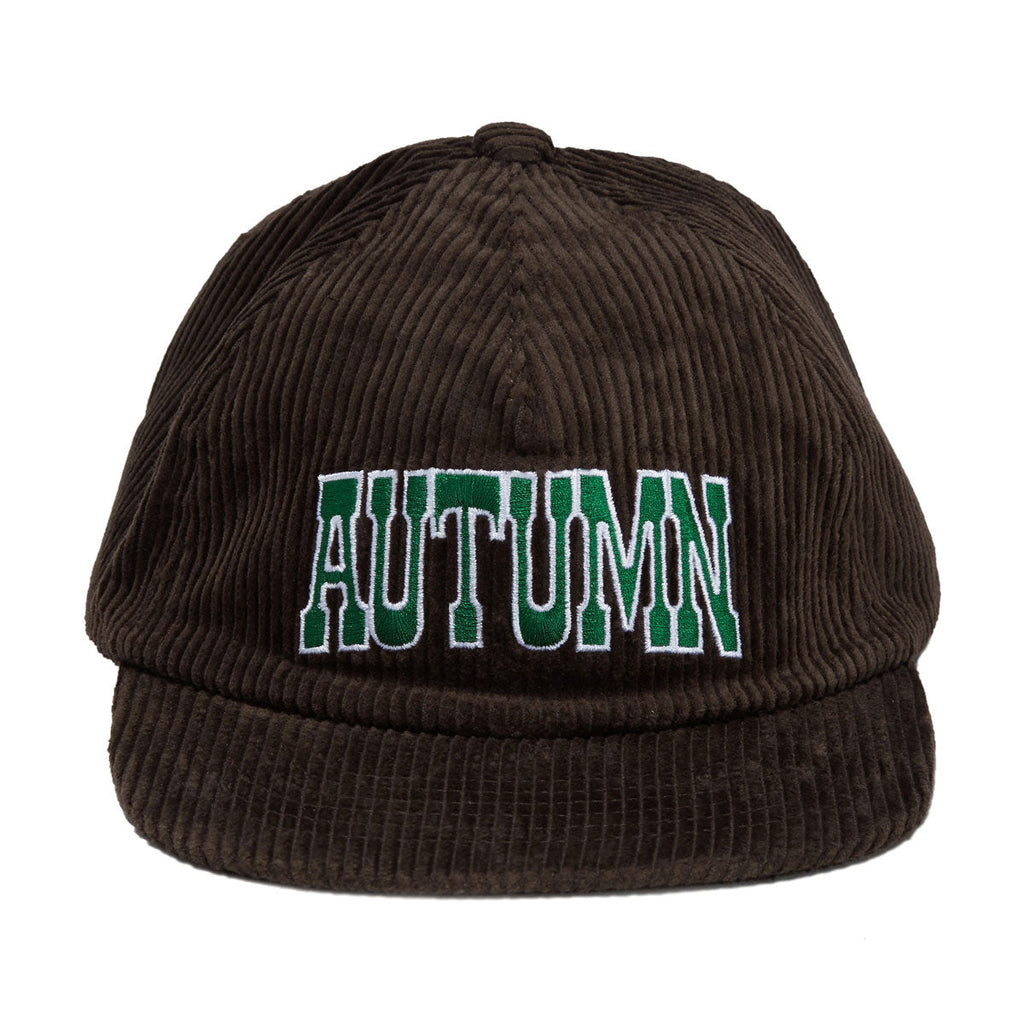 Autumn Cord Five Panel Snapback Hat - Chocolate