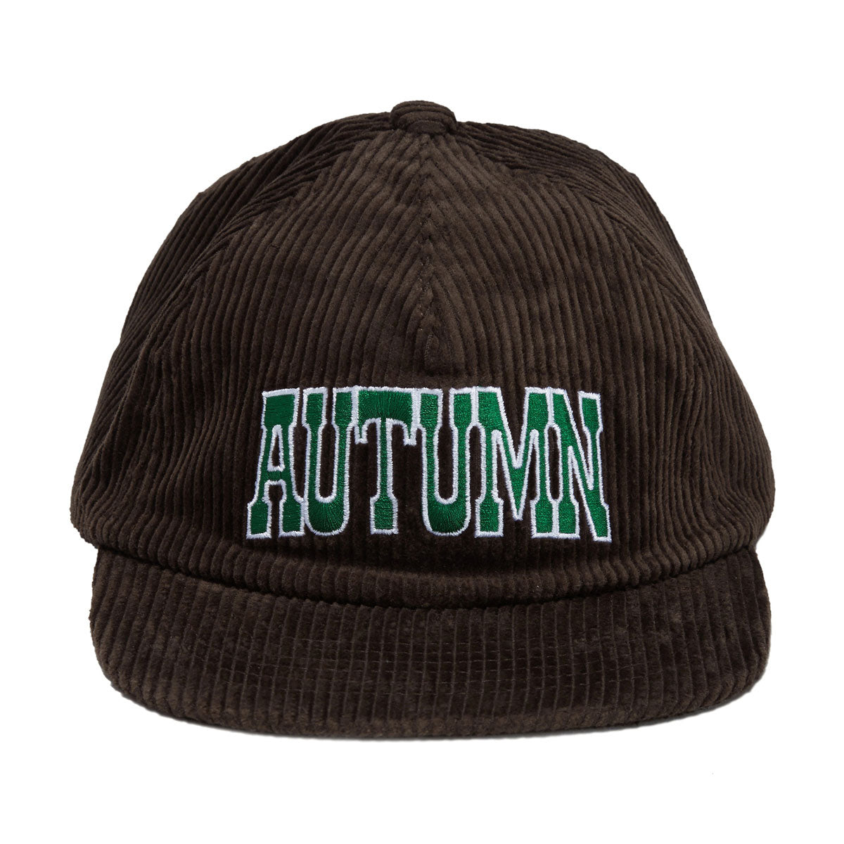 Autumn Cord Five Panel Snapback Hat - Chocolate