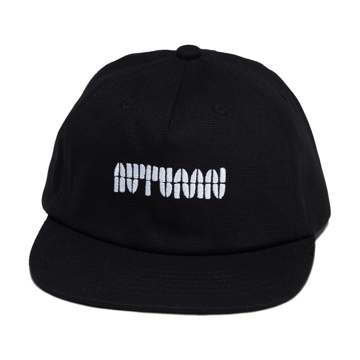 Autumn Canvas Six Panel Snapback Hat - Black