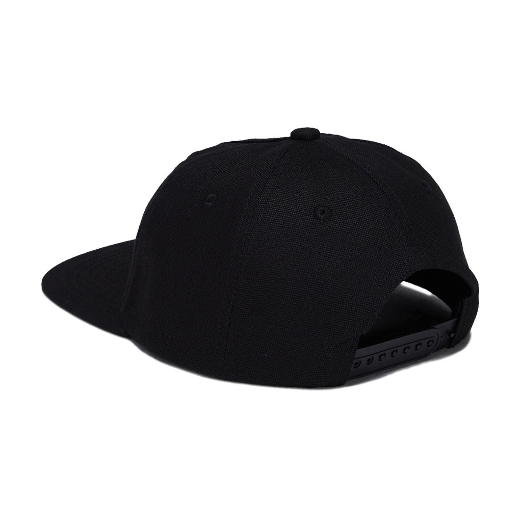 Autumn Canvas Six Panel Snapback Hat - Black