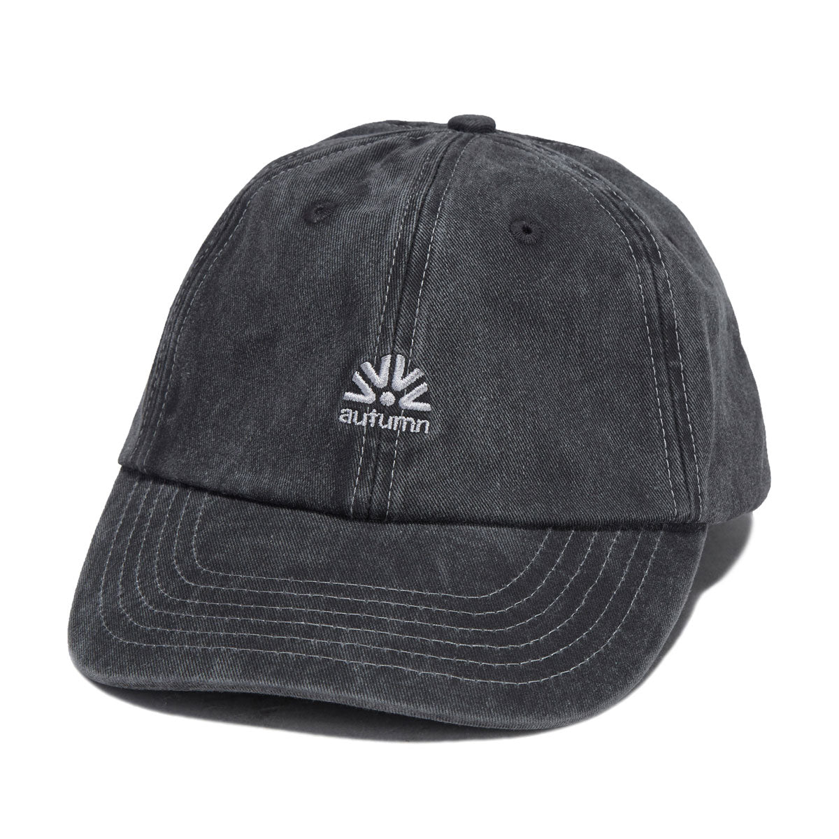 Autumn Six Panel Strapback Hat - Black 2026