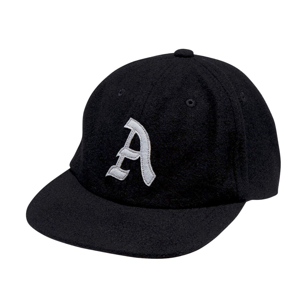 Autumn Wool Six Panel Strapback Hat - Black