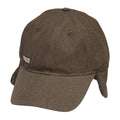 Autumn Washed Canvas Flap Hat - Dark Sand