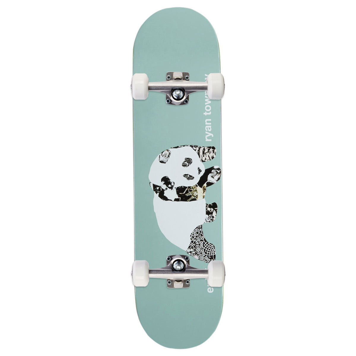 Enjoi Ryan Townley Collage Panda R7 Skateboard Complete - Sage - 8.25"
