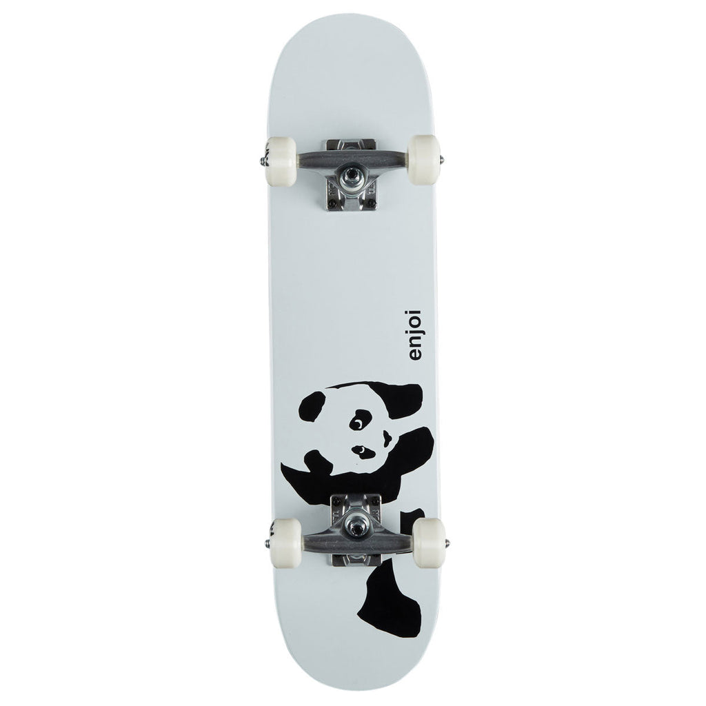 Enjoi Whitey Panda FP Soft Top Pre-Built Skateboard Complete - White - 7.00"