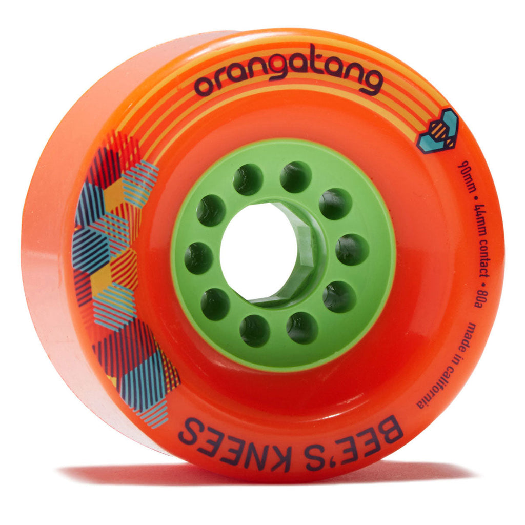 Orangatang Bee's Knees 80a Longboard Wheels - Orange - 90mm