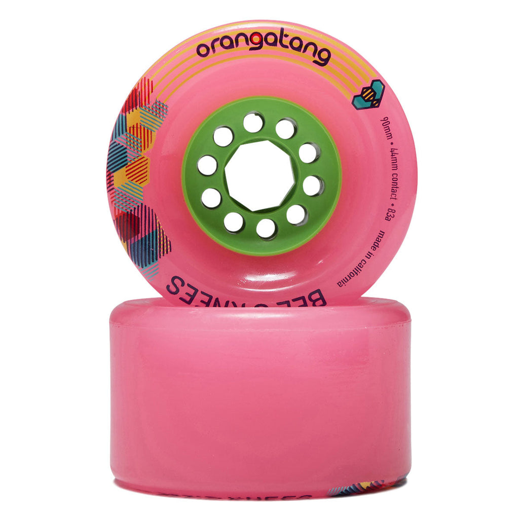 Orangatang Bee's Knees 83a Longboard Wheels - Pink - 90mm