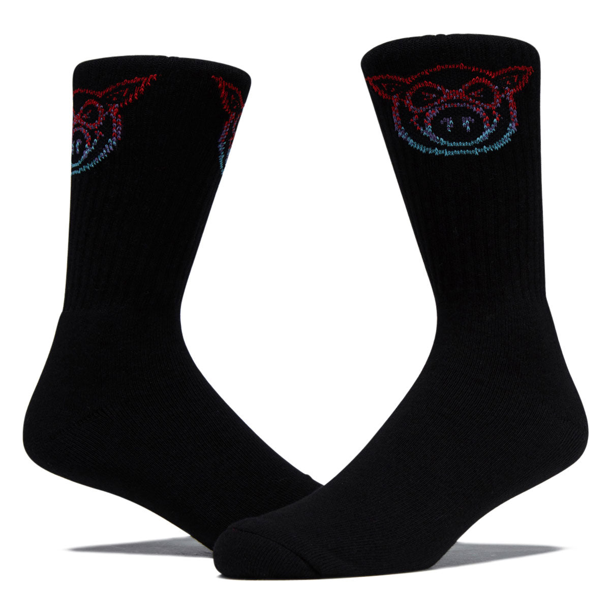 Pig Head Fade Socks - Black