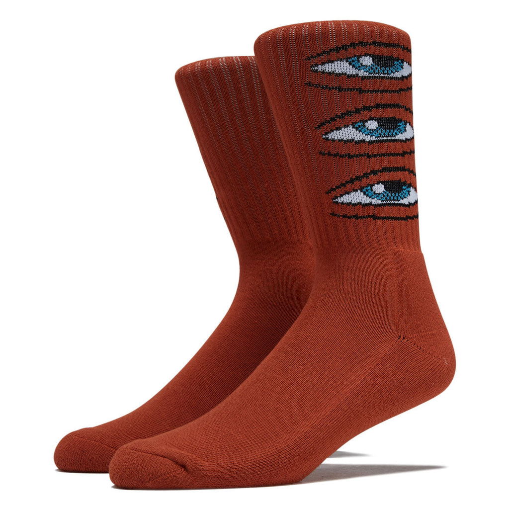 Toy Machine Eye Stack Socks - Red Rust