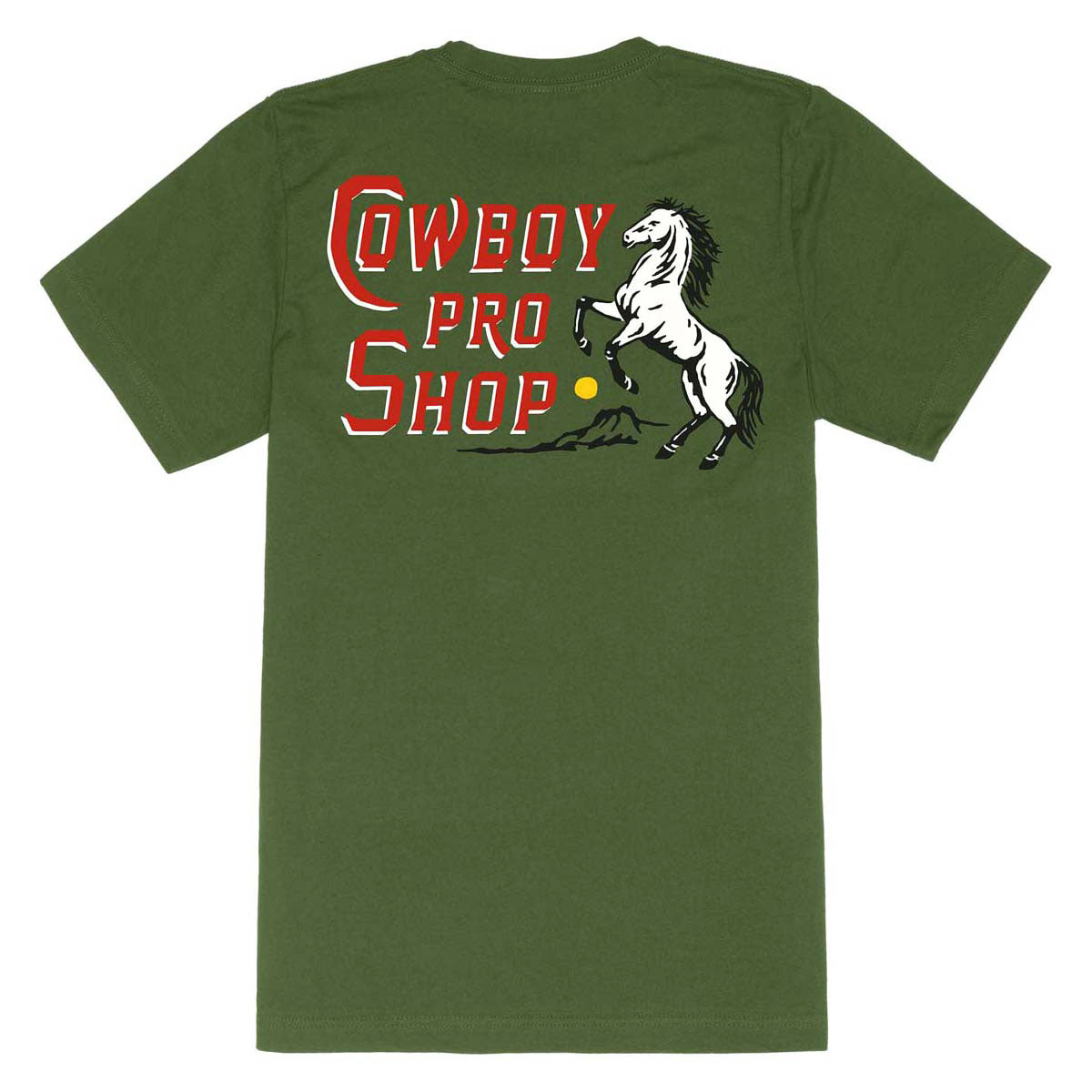 Sendero Cowboy Pro Shop T-Shirt - Army Green