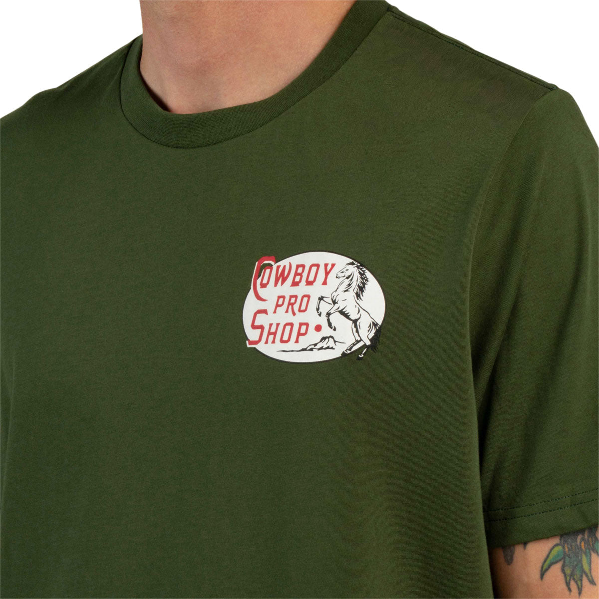 Sendero Cowboy Pro Shop T-Shirt - Army Green
