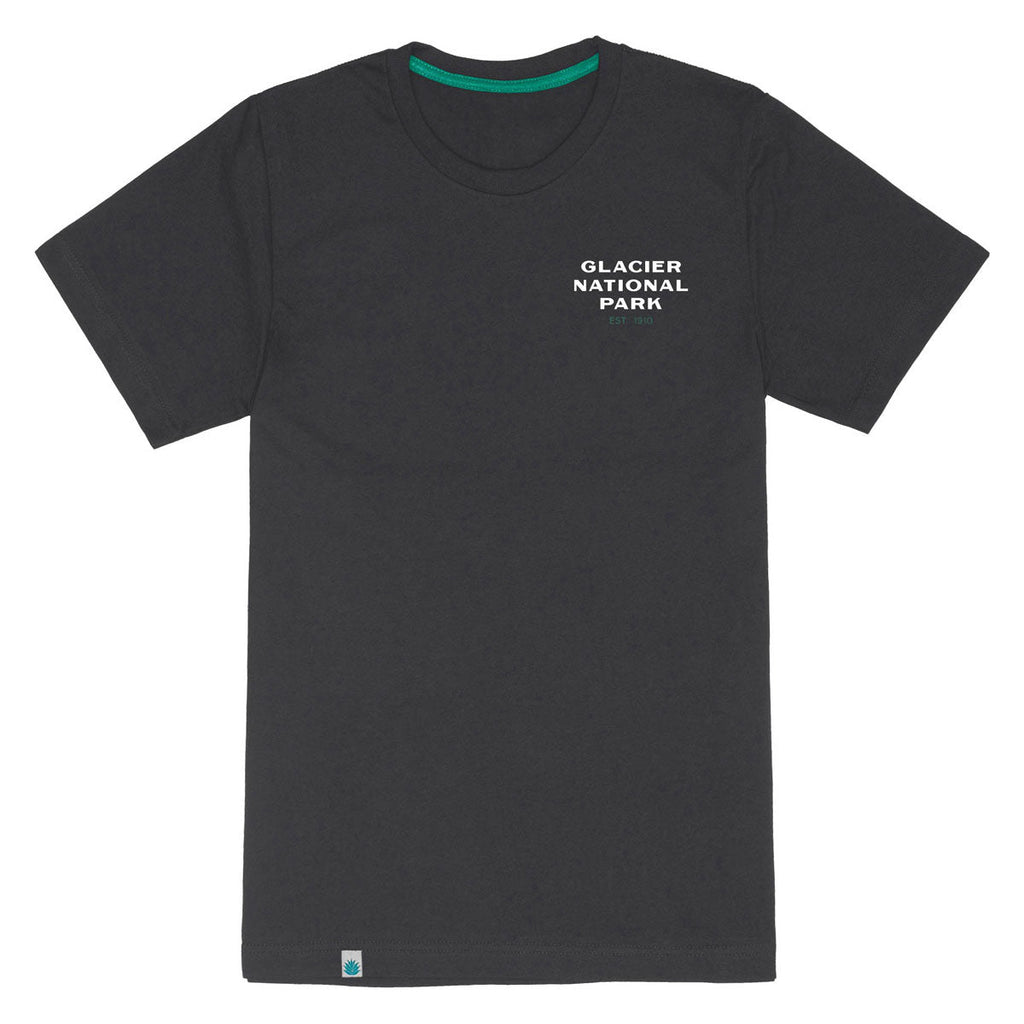 Sendero Glacier National Park T-Shirt - Charcoal