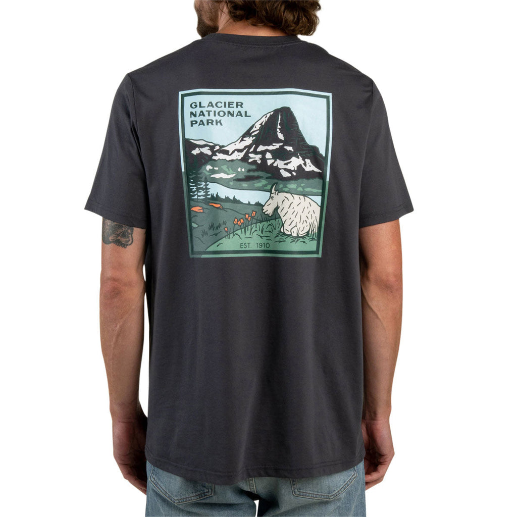 Sendero Glacier National Park T-Shirt - Charcoal