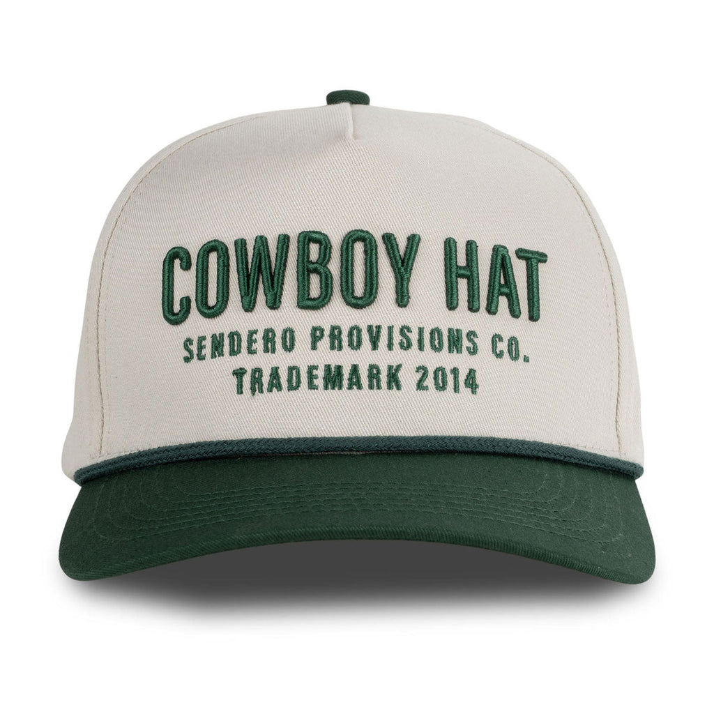 Sendero Cowboy Hat - Cream/Green