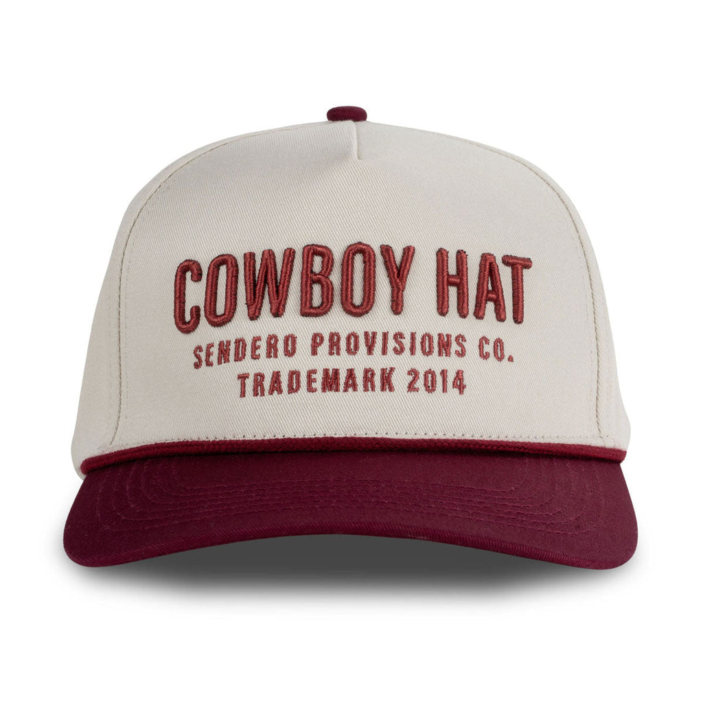 Sendero Cowboy Hat - Cream/Maroon