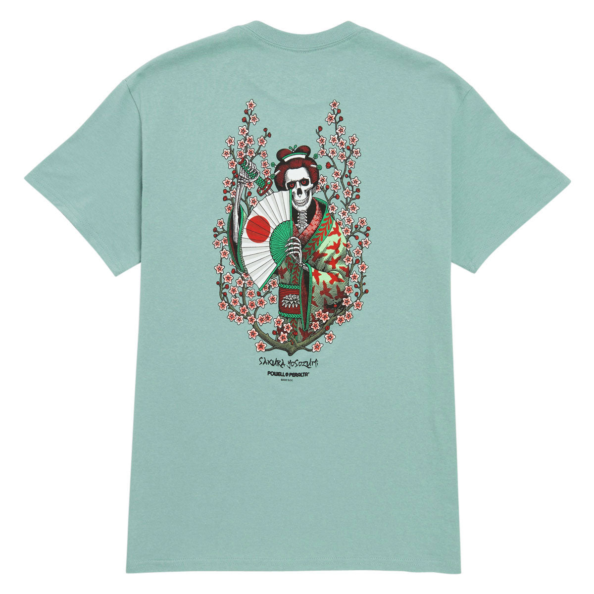 Powell-Peralta Sakura Yosozumi Samurai T-Shirt - Aquatic Blue