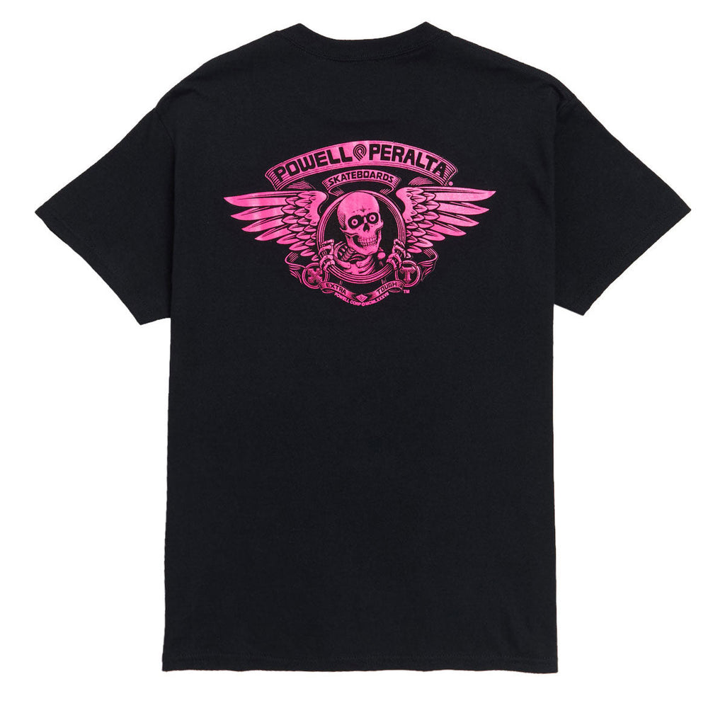Powell-Peralta Winged Ripper T-Shirt - Blacklight Pink/Black