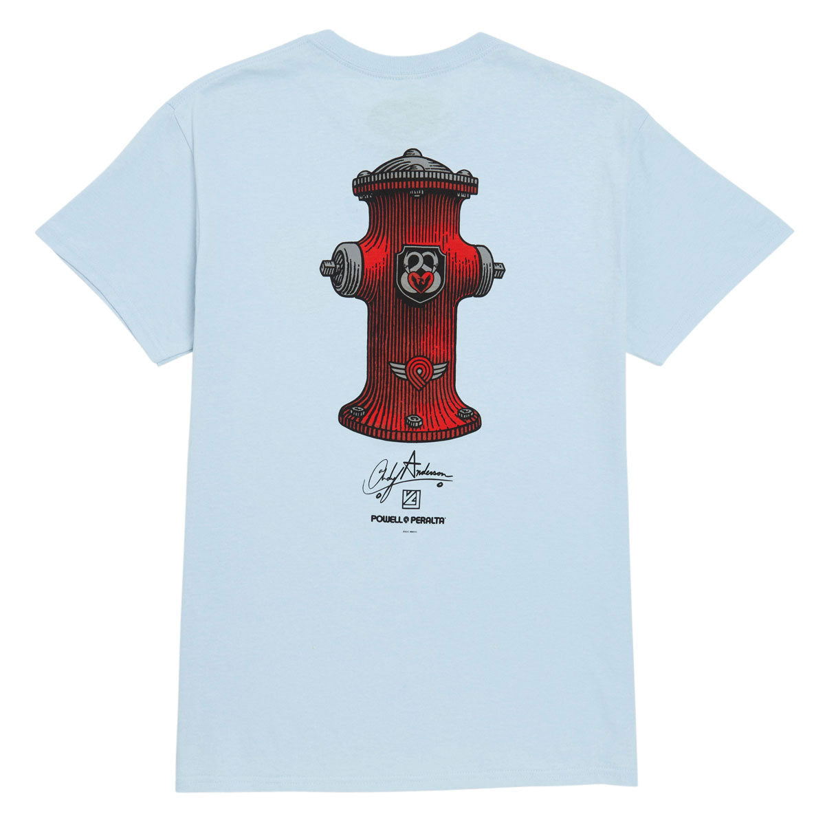 Powell-Peralta Andy Anderson Hydrant II T-Shirt - Light Blue