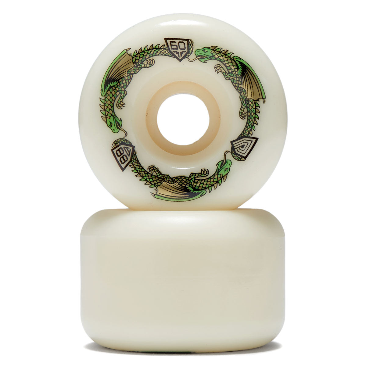 Powell-Peralta Dragon Formula 88a BOM Skateboard Wheels - Off White II - 60mm