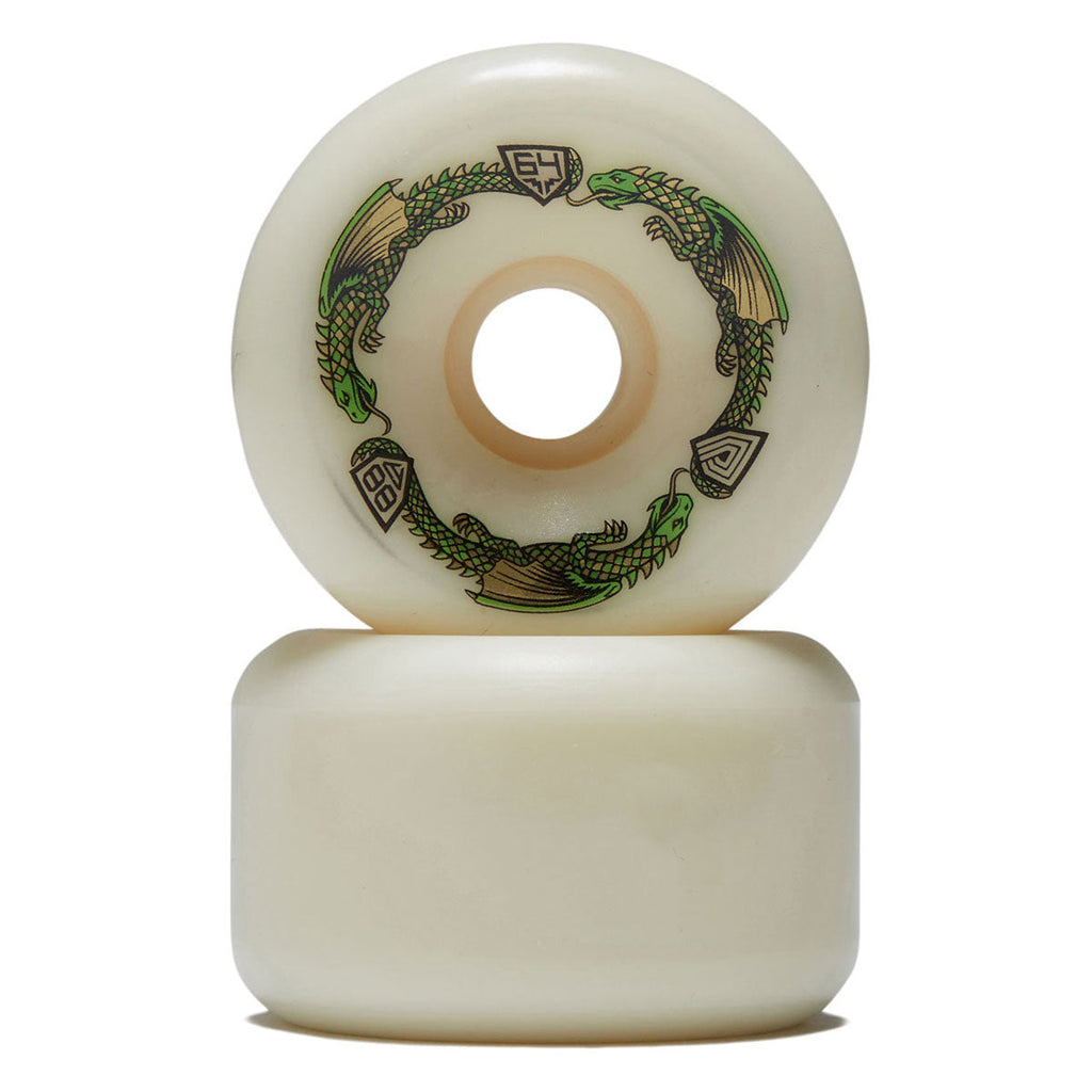 Powell-Peralta Dragon Formula 88a BOM Skateboard Wheels - Off White II - 64mm