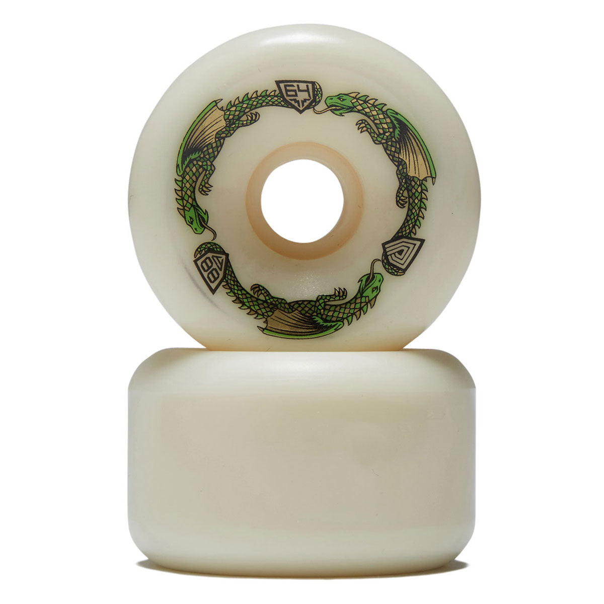 Powell-Peralta Dragon Formula 88a BOM Skateboard Wheels - Off White II - 64mm