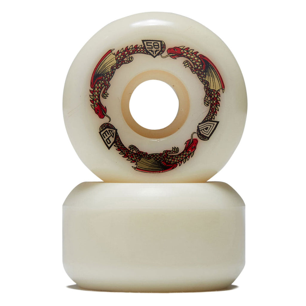 Powell-Peralta Dragon Formula 93a RB2 Skateboard Wheels - Off White - 58mm