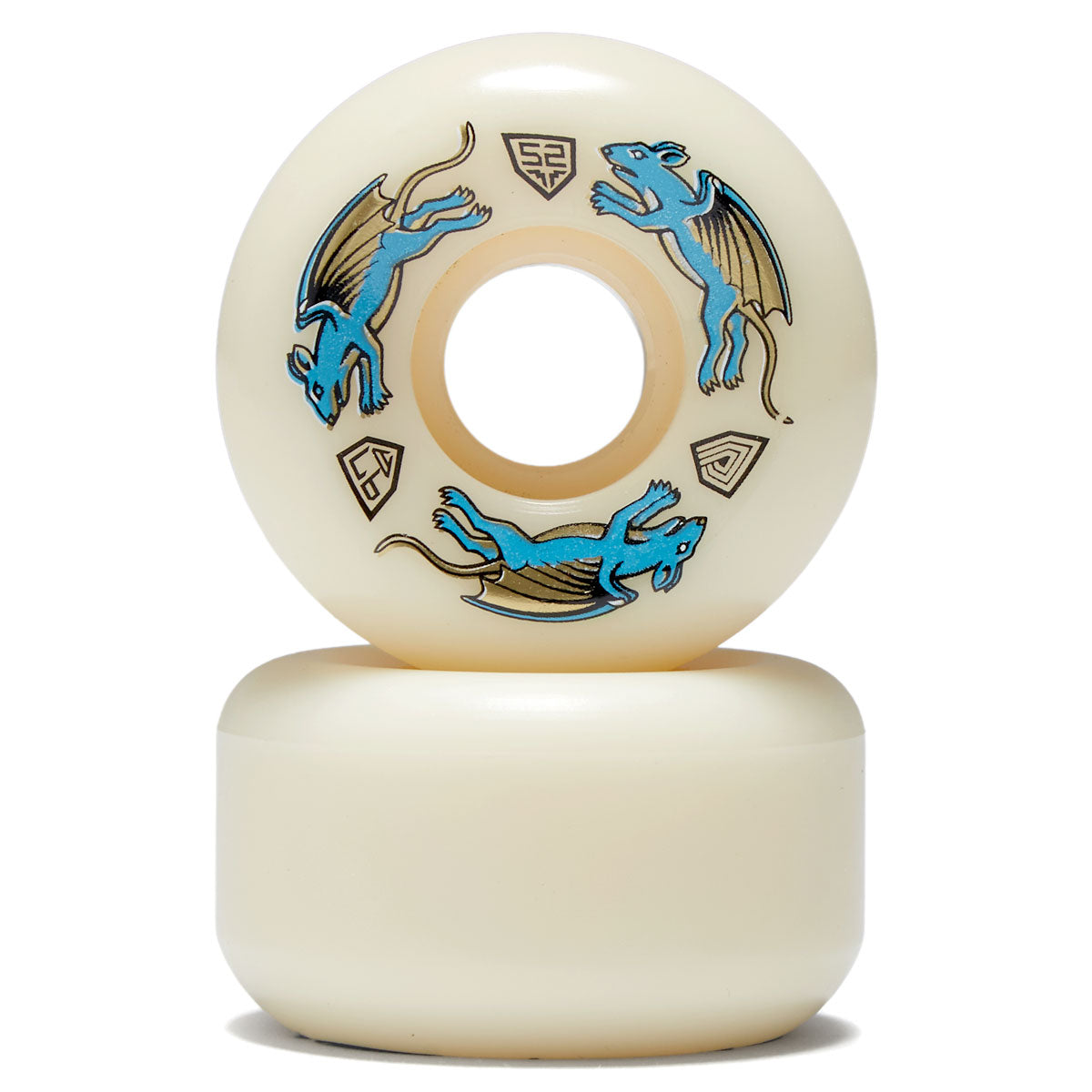 Powell-Peralta Dragon Formula Nano Rat 97a AV5 Skateboard Wheels - Off White - 52mm