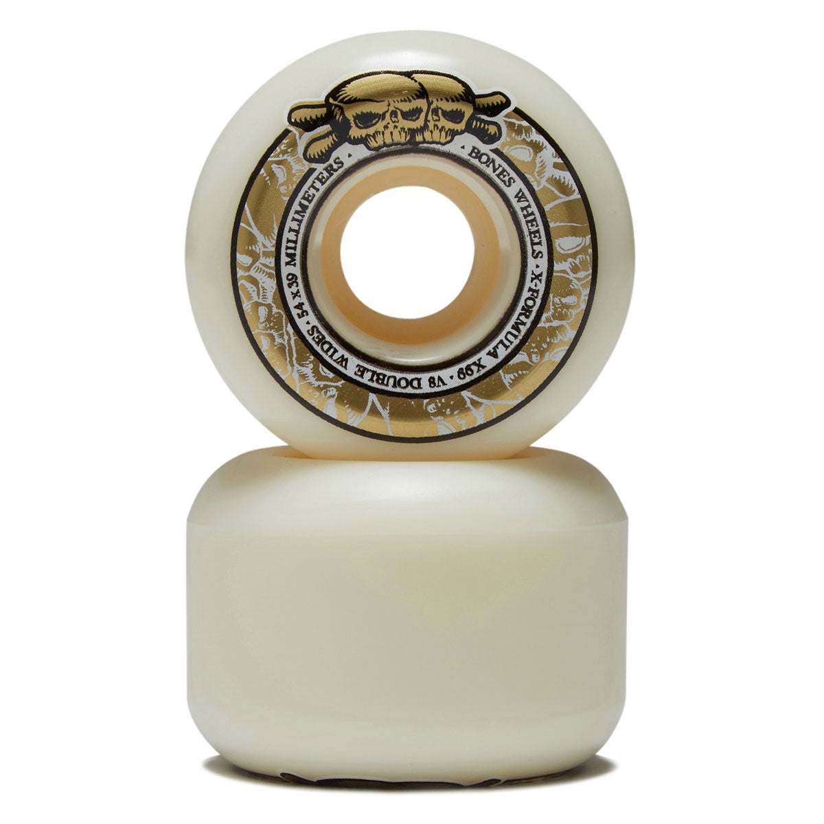 Bones X-Formula Double Wides 99a V8 Double Wide Skateboard Wheels - 54mm