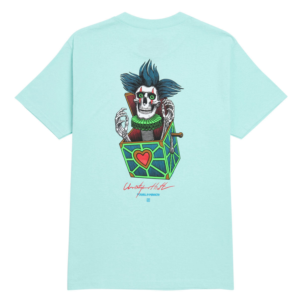 Powell-Peralta Chris Hiett Skull T-Shirt - Celadon
