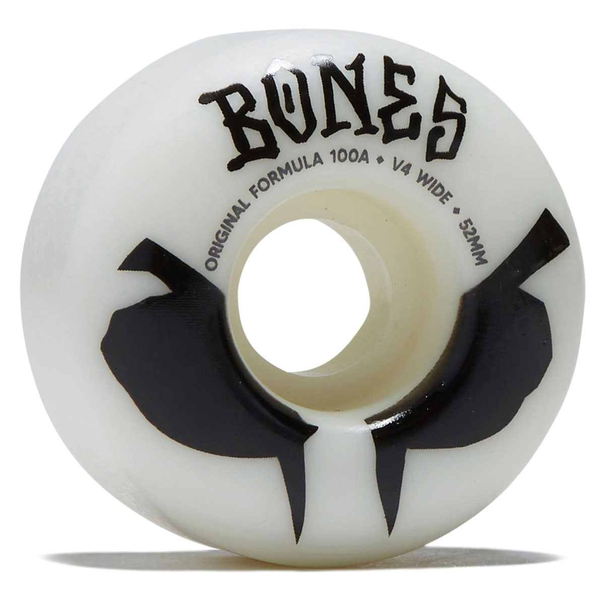 Bones 100s Wides 100a V4 Wide Skateboard Wheels - White 2026 - 52mm