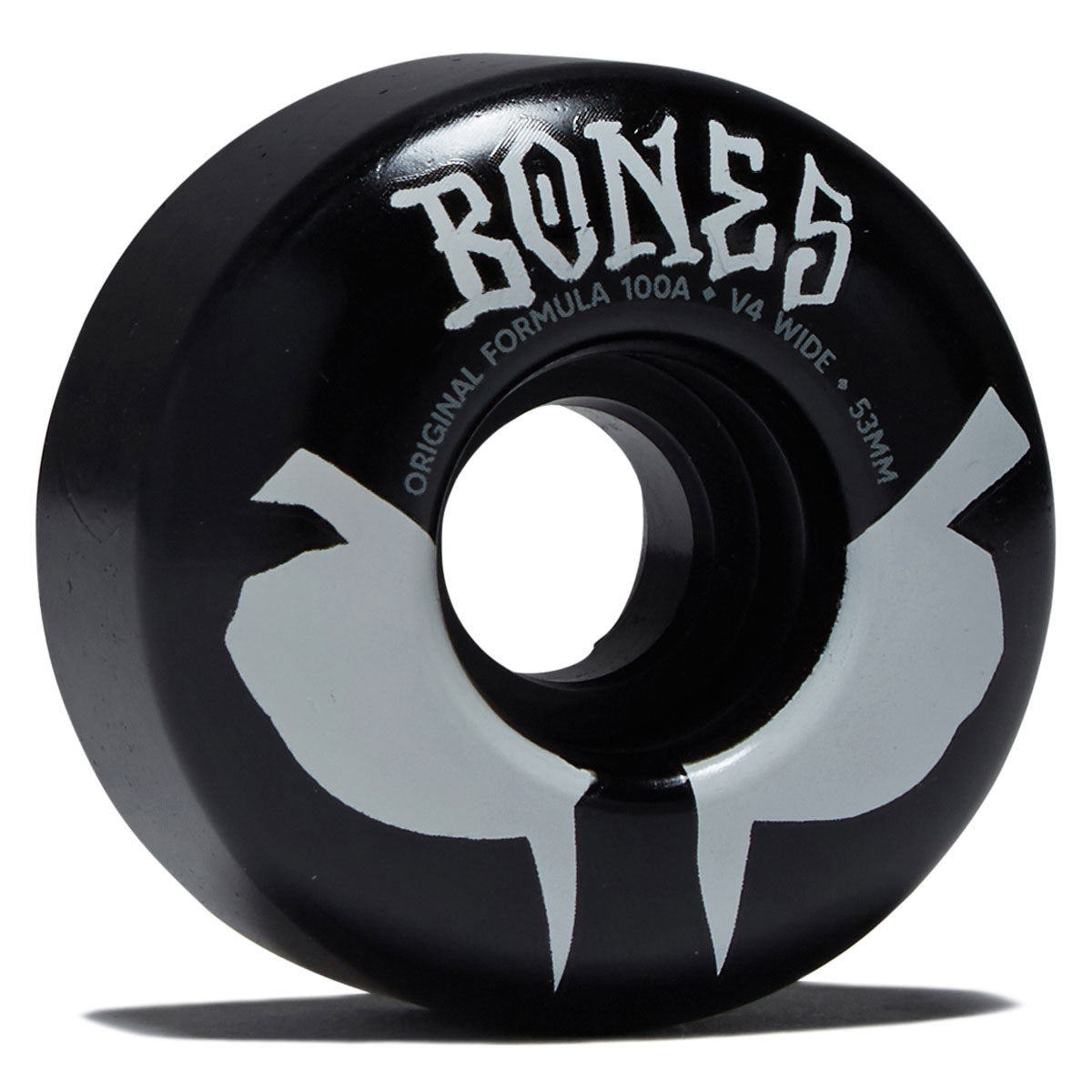Bones 100s Wides 100a V4 Wide Skateboard Wheels - Black 2026 - 53mm