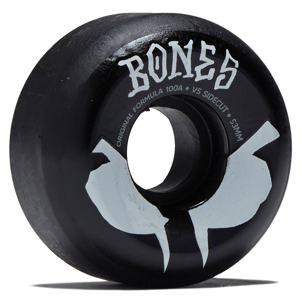Bones 100s Sidecuts 100a V5 Sidecut Skateboard Wheels - Black 2026 - 53mm