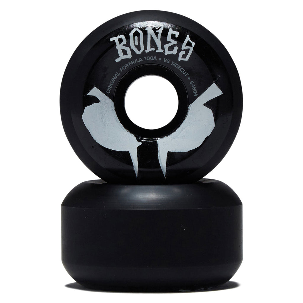 Bones 100s Sidecuts 100a V5 Sidecut Skateboard Wheels - Black 2026 - 54mm