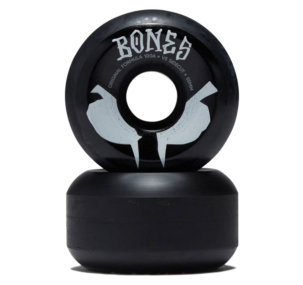Bones 100s Sidecuts 100a V5 Sidecut Skateboard Wheels - Black 2026 - 55mm