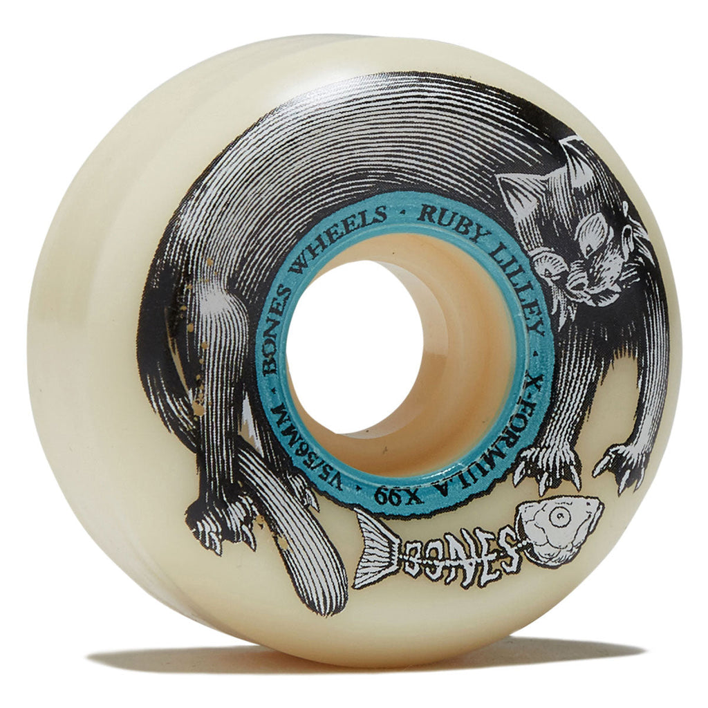 Bones X-Formula Lilley Black Cat 99a V5 Sidecuts Skateboard Wheels - 56mm