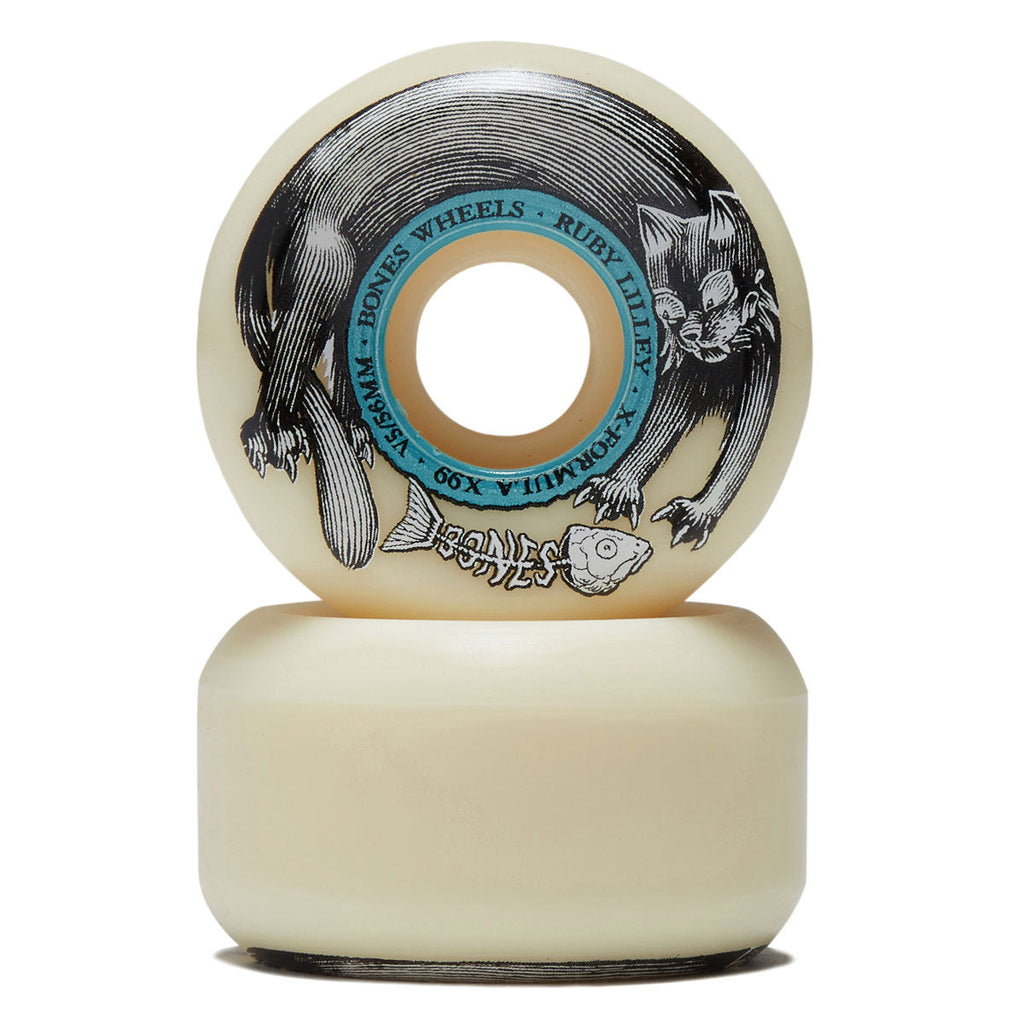 Bones X-Formula Lilley Black Cat 99a V5 Sidecuts Skateboard Wheels - 56mm