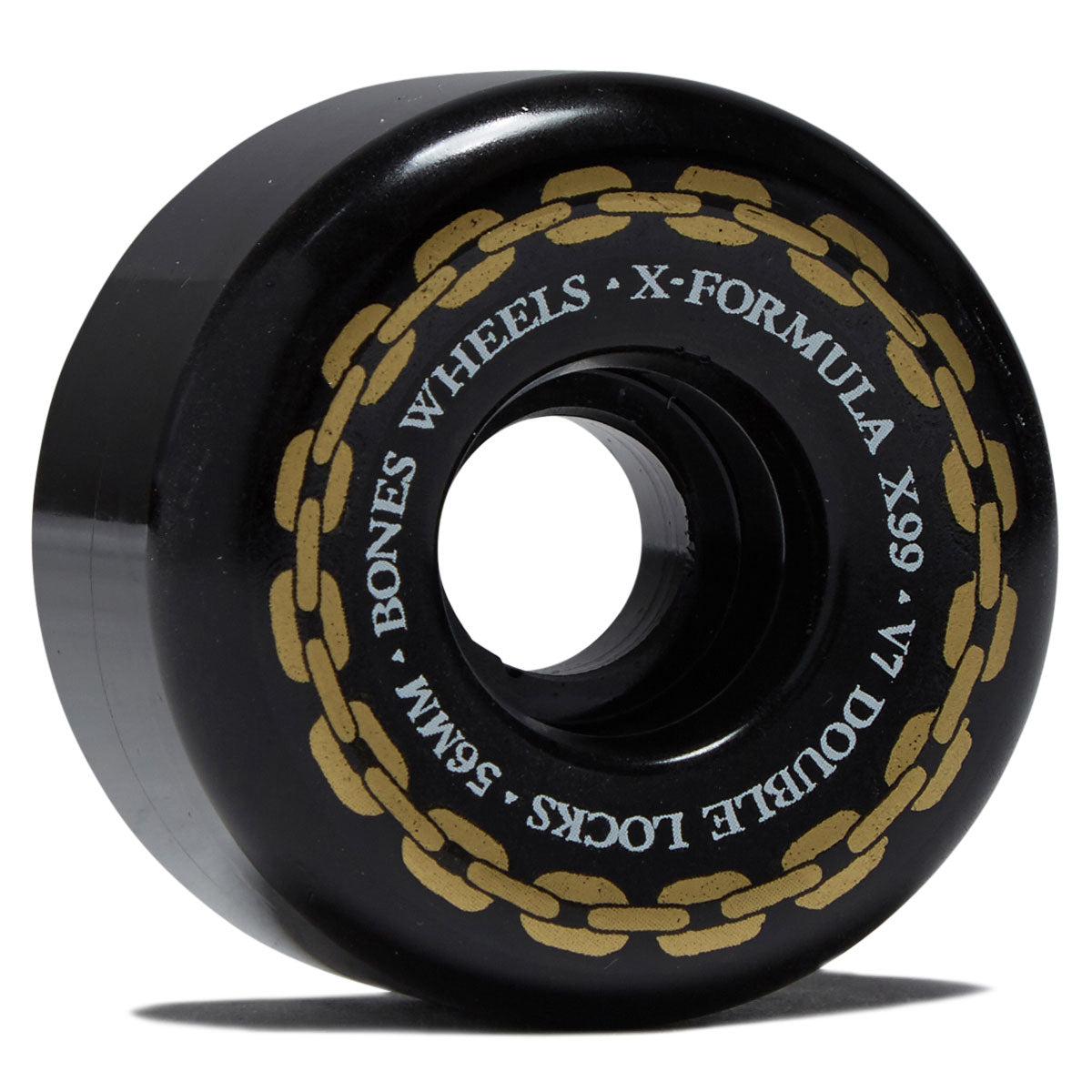Bones X-Formula Double Locks 99a V7 Double Lock Skateboard Wheels - Black - 56mm
