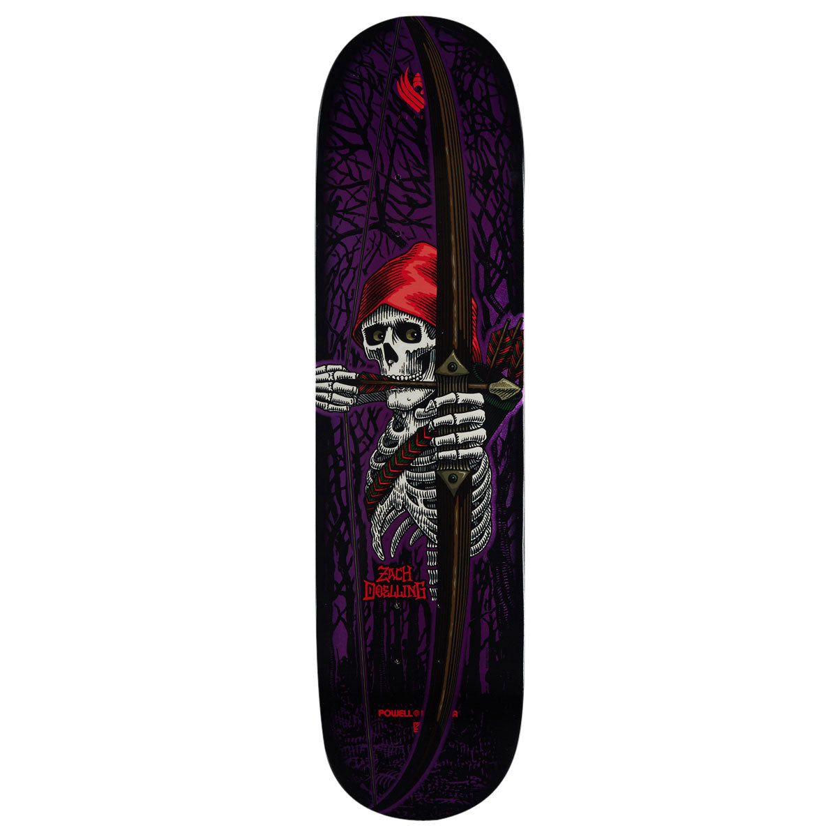 Powell-Peralta Flight Zach Doelling Archer K26 Skateboard Deck - Purple Foil - 8.00"
