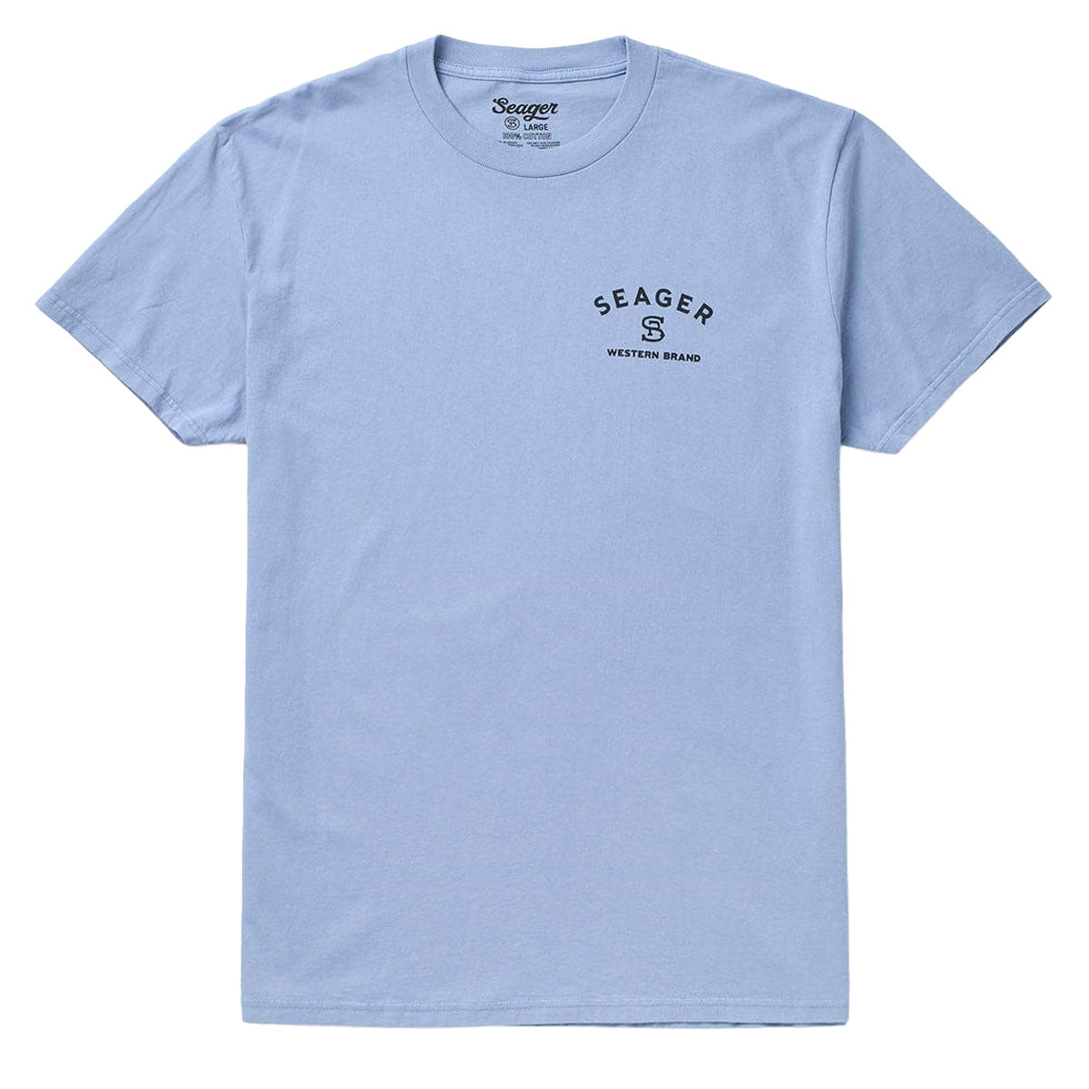 Seager Branded T-Shirt - Faded Denim