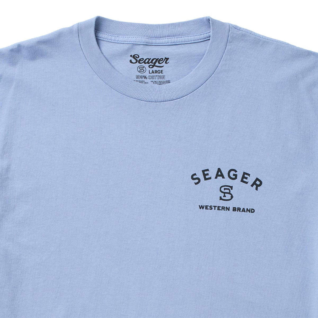 Seager Branded T-Shirt - Faded Denim