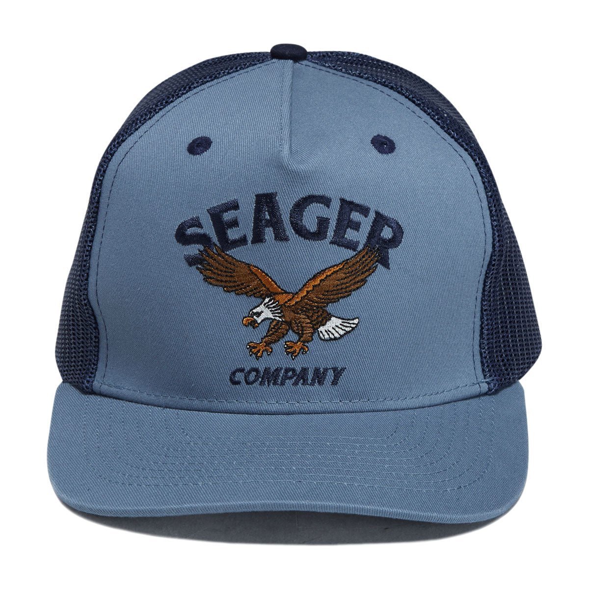 Seager Bradley Trucker Snapback Hat - Faded Denim