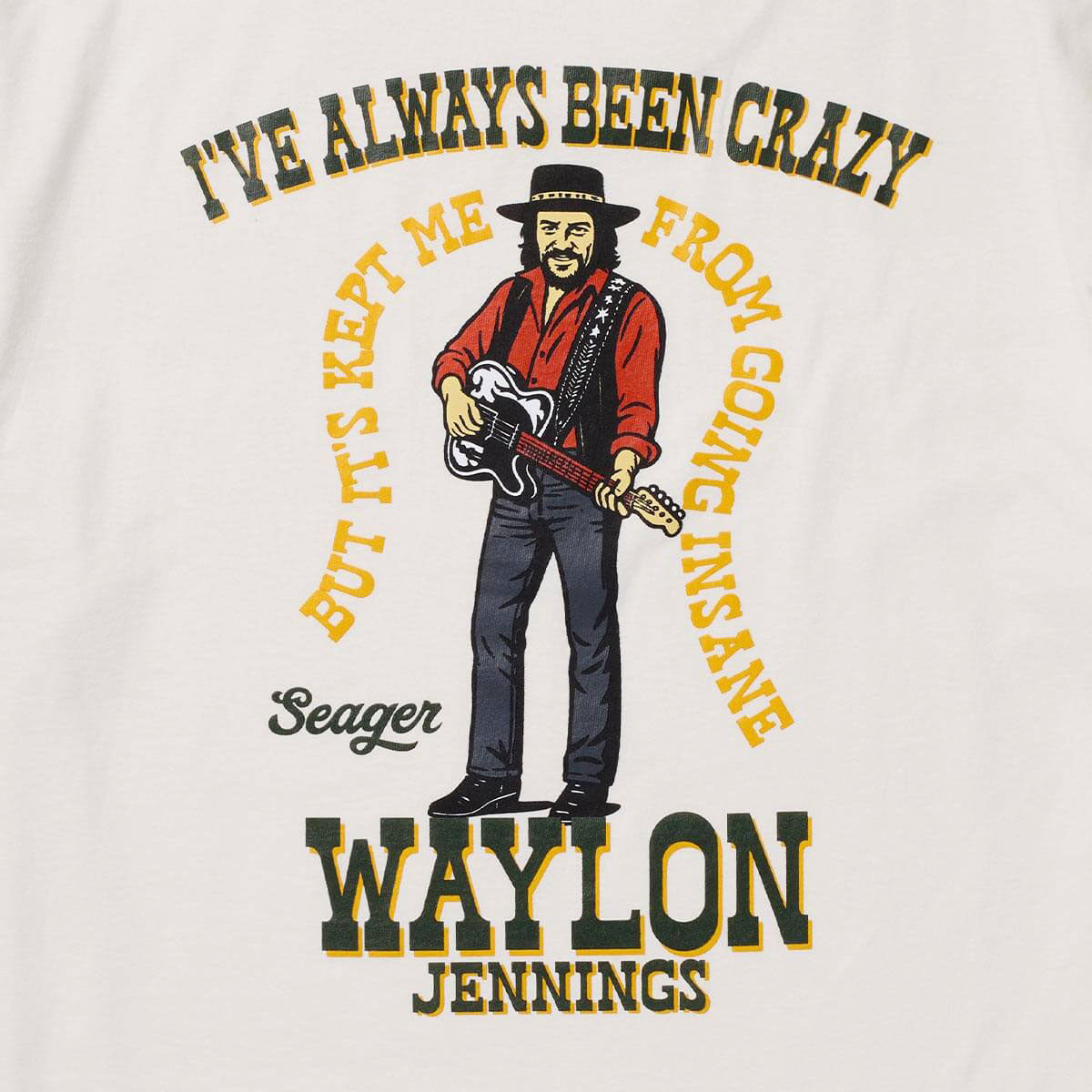 Seager Always Been Crazy T-Shirt - Vintage White