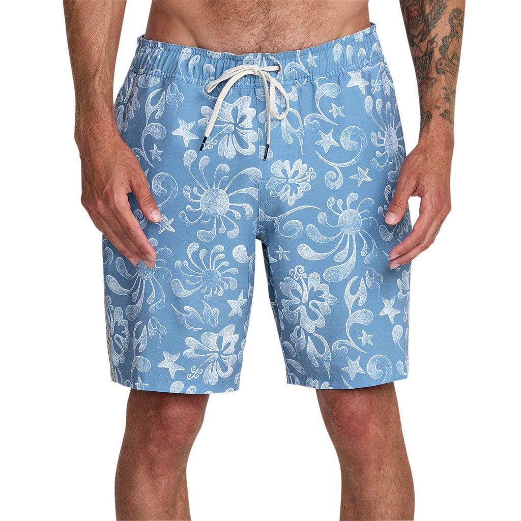RVCA Local Aloha Elastic 19 Boardshorts - Light Blue