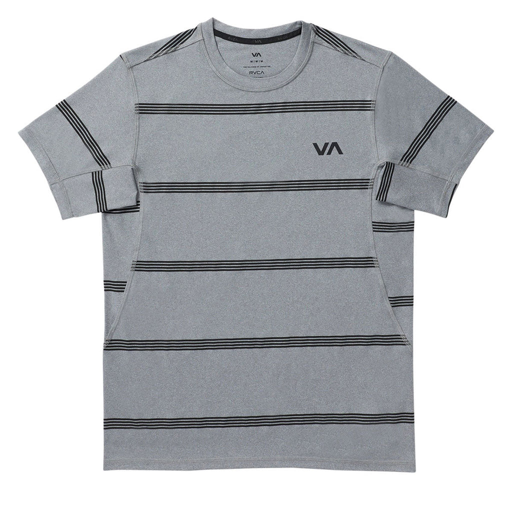 RVCA Sport Vent Stripe Shirt - Heather Grey