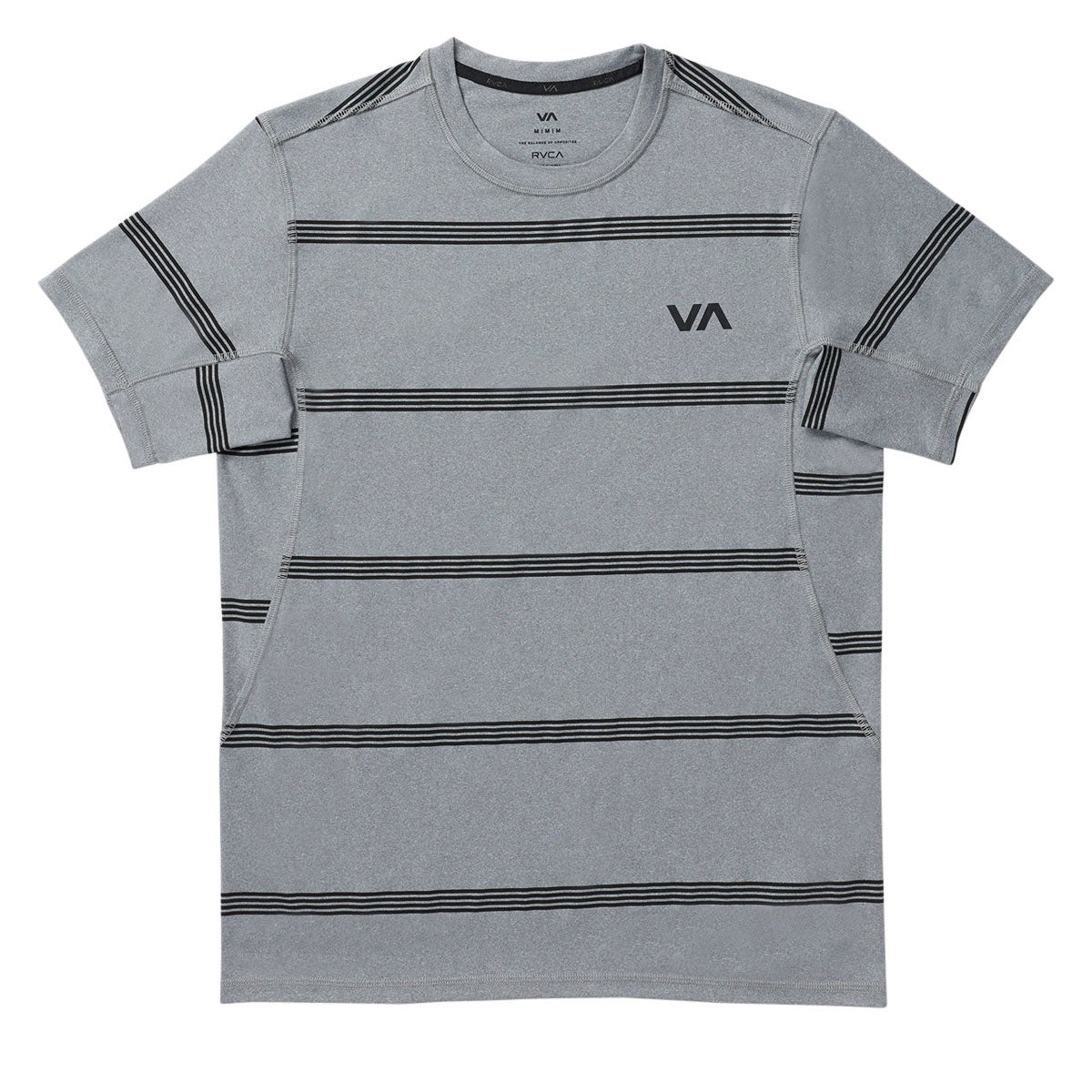 RVCA Sport Vent Stripe Shirt - Heather Grey
