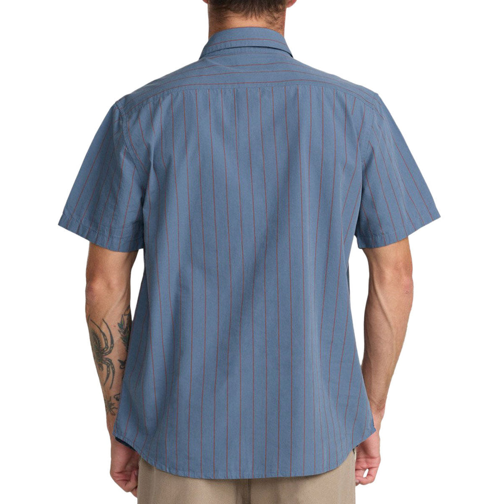 RVCA Dayshift Workwear Stripe Shirt - Vintage Navy