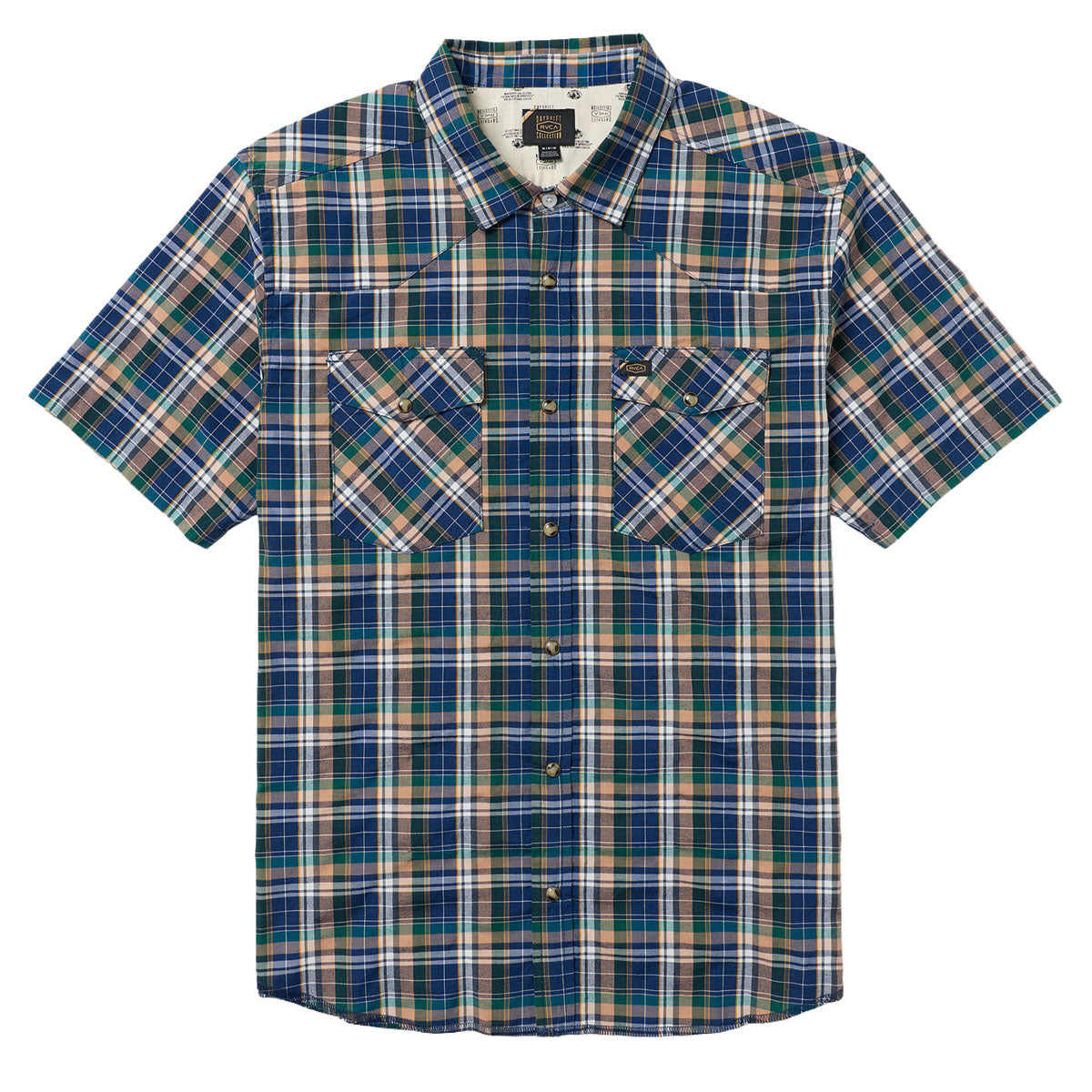 RVCA Dayshift Trunkin Plaid Shirt - Dark Denim