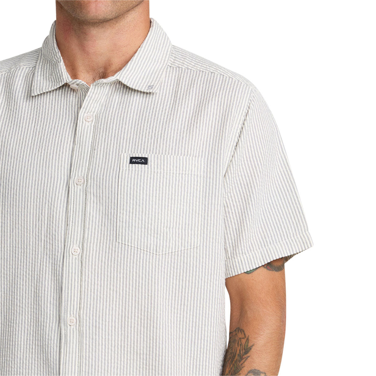 RVCA Thatll Do Seersucker Shirt - Monument