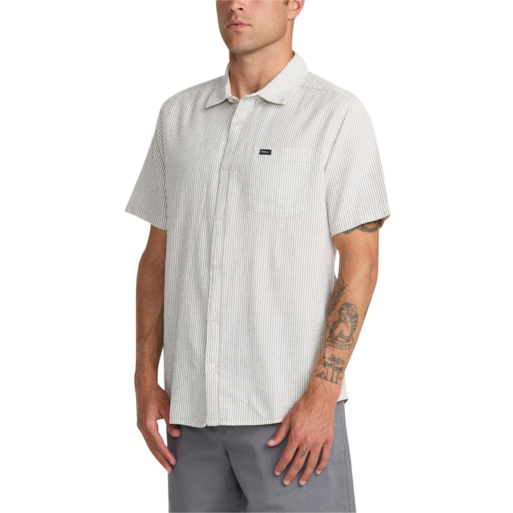 RVCA Thatll Do Seersucker Shirt - Monument