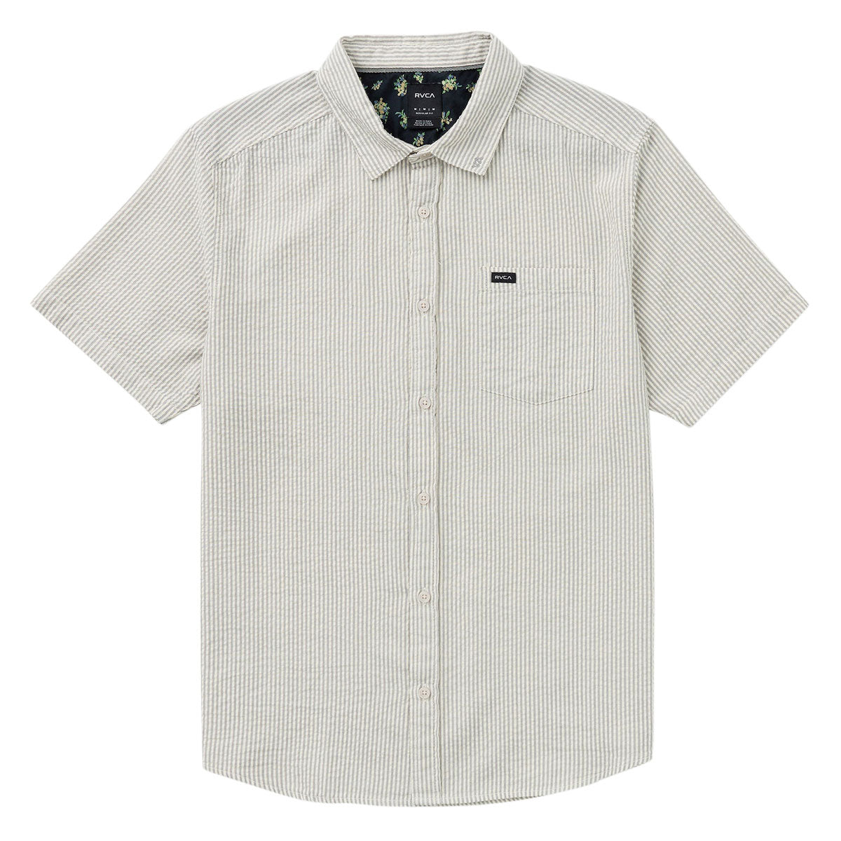 RVCA Thatll Do Seersucker Shirt - Monument